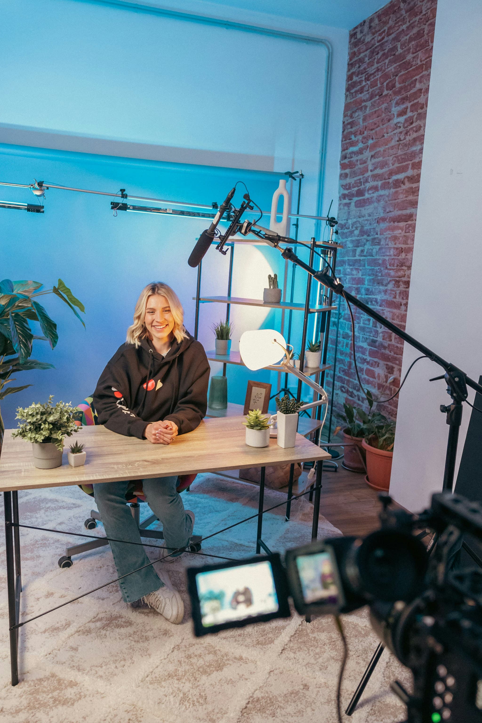 Creator filming content for a live campaign
